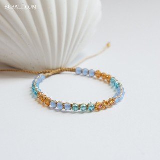 New Design Crystal Beads Bracelet Originally Handmade in Bali
